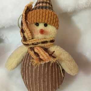 Cute Snowman Plush with Orange Hat